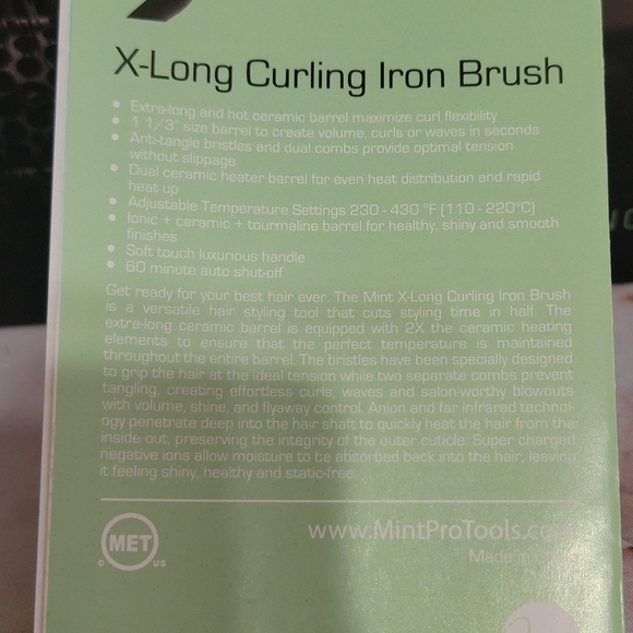 Mint XL 1 1/3 Inch Curling Thermal Brush - Picture 7 of 9